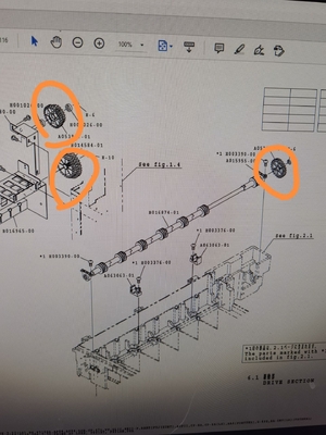 Suku cadang yang ditingkatkan Untuk Noritsu QSS29 Minilab Gear A053917-01 + B014584-01 + A093909 pemasok